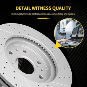 Drilled & Slotted Front Brake Rotors 53022, Disc Brake Rotor, for 2005-2021 Chrysler 300, for 2009-2021 Dodge Challenger, for 2006-2021 Dodge Charger, for 2005-2008 Dodge Magnum